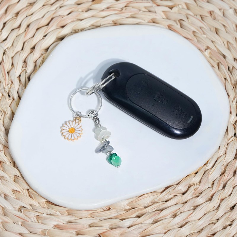 mintolex Natural Crystal Keychain Gift Healing Stones Key Ring Gift