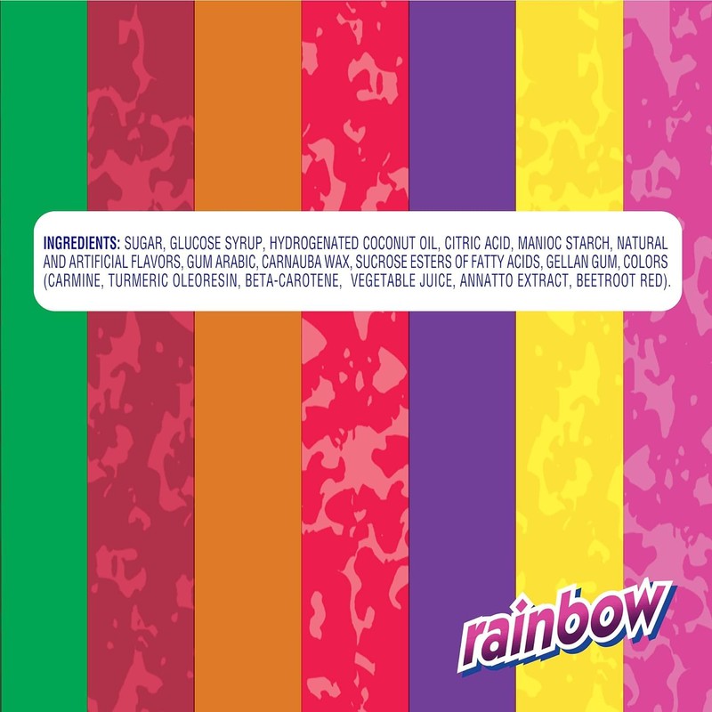 Mentos Chewy Mint Candy Roll, Rainbow Mint Candies, 14 Pieces