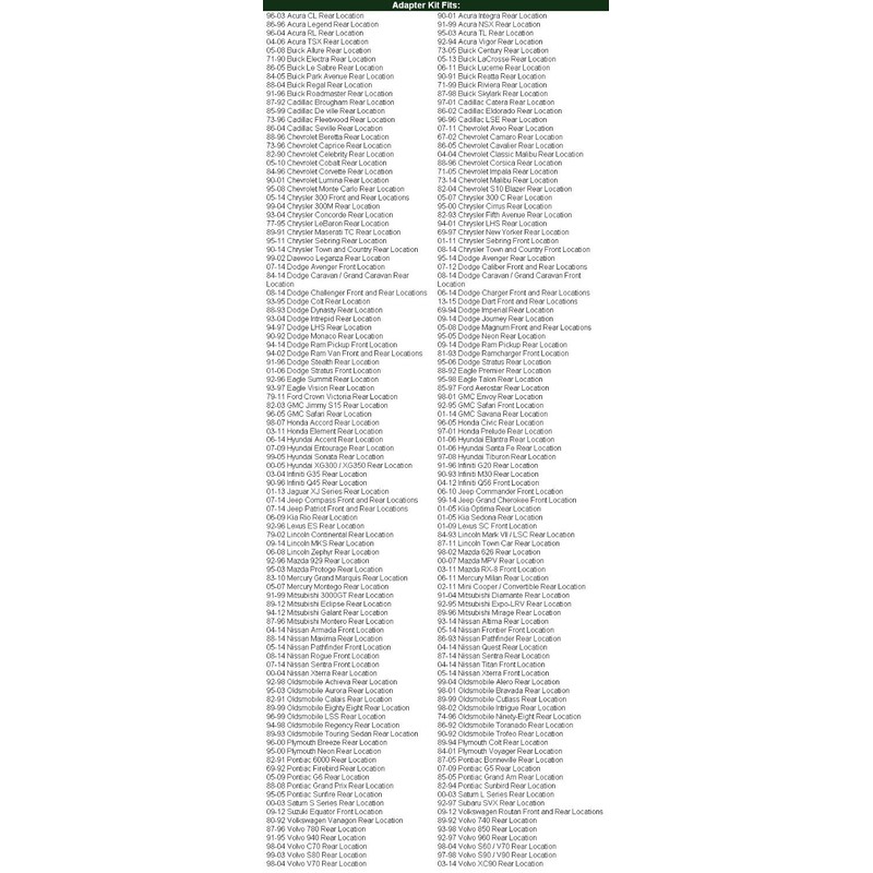 Universal 6"x9" 6x9 to 6 1/2" 6.5 Speaker Adapter Spacer