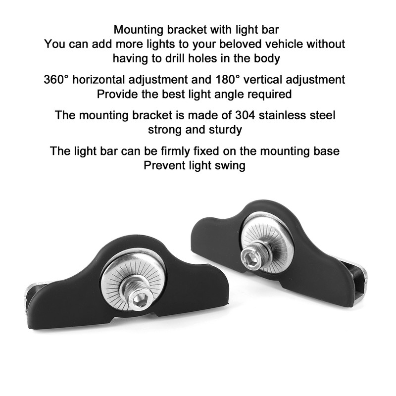 Work Light Hood Mounting Bracket Adjustable Anti Rust for Cars