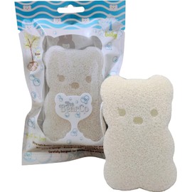 Baby Bath Sponge 100% Pure Natural Extra Soft and Smooth - Hypoallergenic and Completely Free of Fragrance, Colorant, Additives, Sulfates, Parabens, Phthalates, and Petroleum by BearCo.