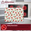 Watercolor Strawberry Stove Top Cover Glass Cooktop Heat Resistant Ceramic