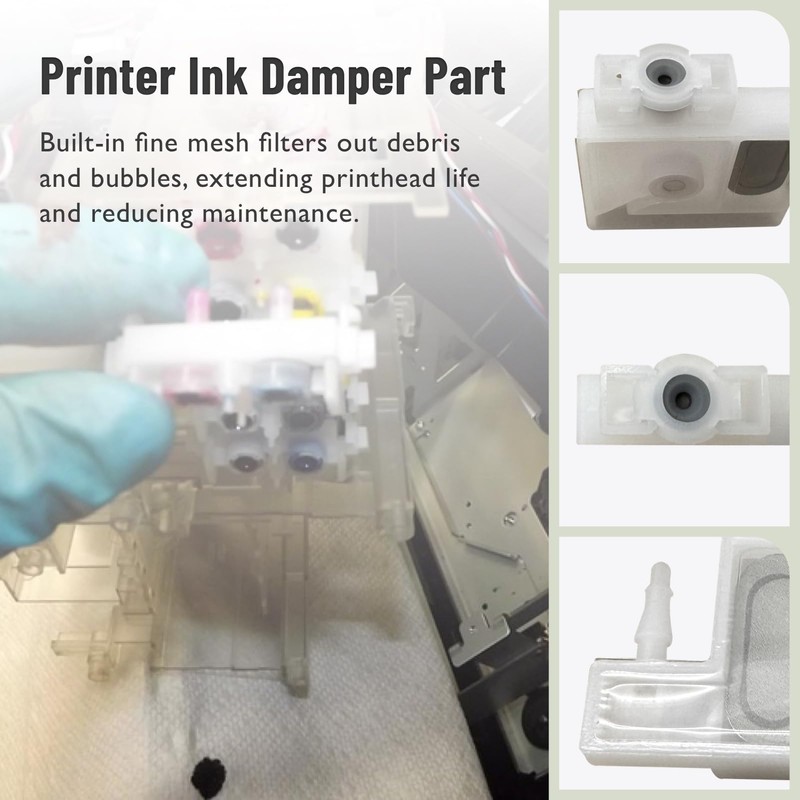Qiqimingxin 4Pcs Printer Ink Damper Part Fit for DTF Printer