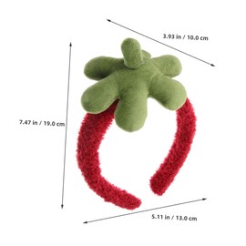 BESPORTBLE 2pcs Cute Strawberry Headbands for Face Washing and Skincare Soft Wide Band Hair Accessories for Makeup Application and Spa Days Travel Hair