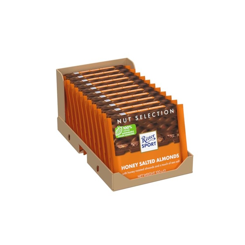 Ritter Sport nut class honey Salt Almond chocolate bar (11