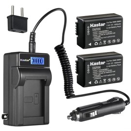 Kastar 2-Pack BP-DC9 Battery and LCD AC Charger Compatible with Leica BP-DC9 BP-DC9-E BP-DC9-U BPDC9 Battery, Leica BC-DC9 BC-DC9-E BC-DC9-U Charger, Leica V-Lux 2, Leica V-Lux 3 Digital Camera