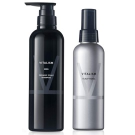 Vitalism Scalp Care Shampoo & Tonic Set for Men (Men's), Large Capacity, Pump Type (Renewed)