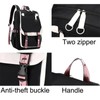 Aphmau Anime Backpack 3D Printed Cartoon Oxford Waterproof USB School