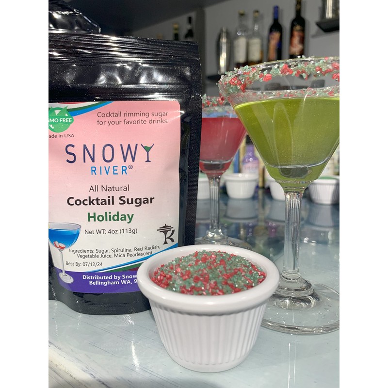 Snowy River Holiday Cocktail Sugar - Kosher All Natural Festive