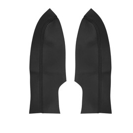 Unifizz Pair Synthetic Leather Car Front Door Panels Armrest Cover Black for Honda Civic 2006-2011 Sedan