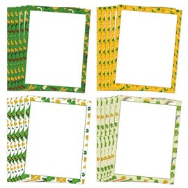 St. Patrick’s Stationery Paper Shamrock Stationary Letter Paper Sheets Clover Letterhead for Letter Office Use Invitations 60pcs