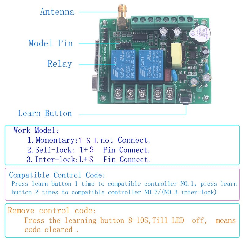 AC 85V 110V 120V 220V 250V 2 Channel Motor Forwards