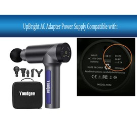 UpBright 16.8V AC Adapter Compatible with Youdgee H1 Model Mini Muscle Massage Gun Deep Tissue Percussion Massager Sominyu QS-1680800U 14.4V Li-ion Battery 2600mAh DC in 16.8VDC 0.7A 1A Power Charger