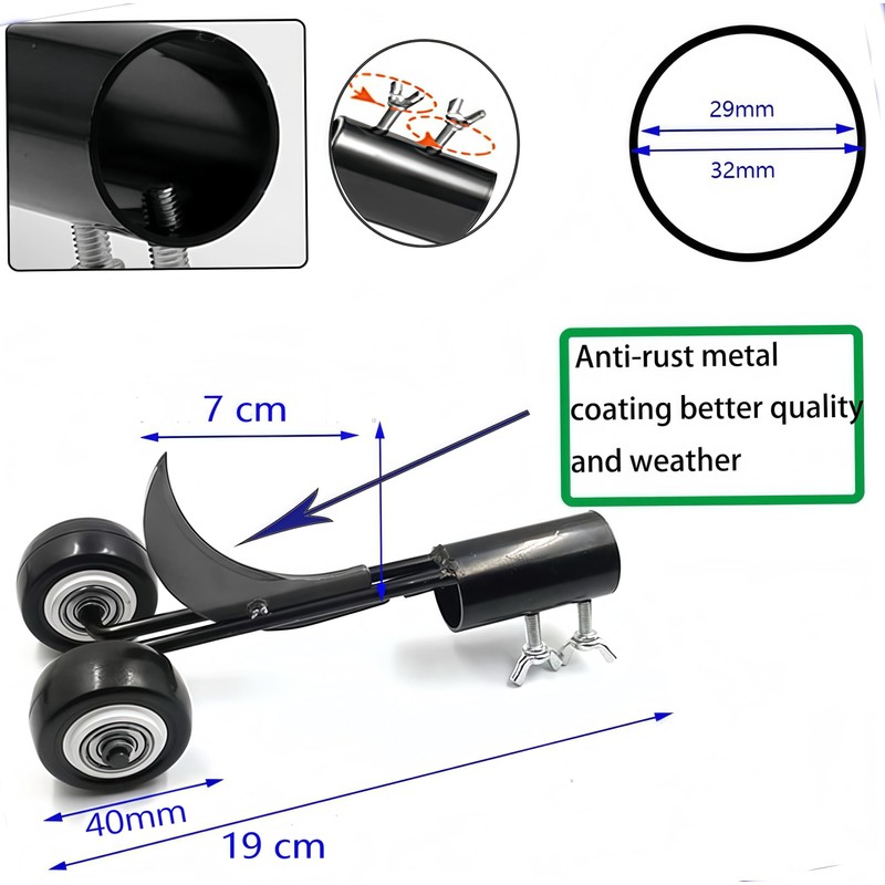 MiaoMa Hook Weed Remover Tool, Patio Weeding Tool with Wheels