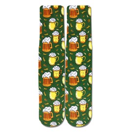 Benefeet Novelty Crazy 3D Printed Patterned Basketball Athletic Tube Socks - Mens & Womens Unisex Funky Designer Socks - Beer Gifts, Cool Boys Drinker Cheers