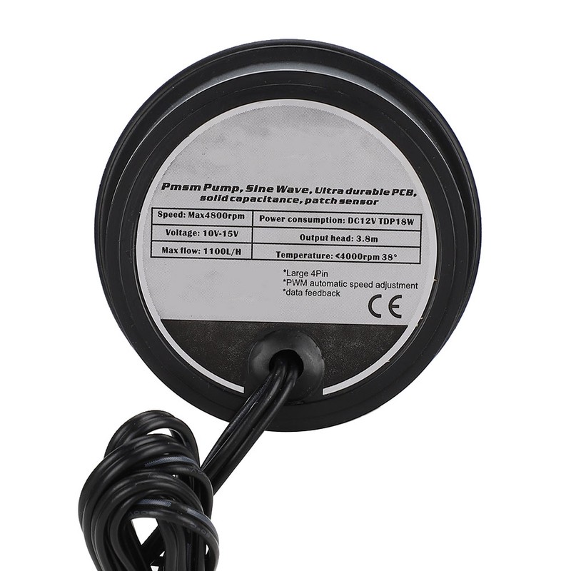 12V DC Water Pump 1100L/H Flow 5000rpm Fast Heat Dissipation