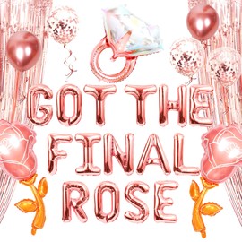 LaVenty Luxury The Bachelor Final Rose Banner Balloons The Final Rose Bachelorette Decorations for Bachelorette Bridal Shower Engagement Wedding