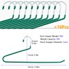 Roellgs 10-pack slacks rack, space-saving metal hanger, rubber coating, non-slip,