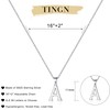 TINGN Silber Kette mit Buchstaben Damen Mädchen, Hypoallergene Halskette Buchstaben