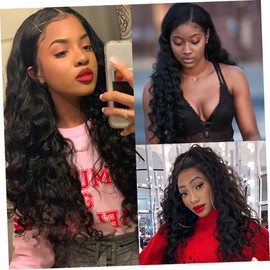 WOONEKY Women Long Curly Hair Wig with Front Lace Design Natural Look Comfortable Fit Fashion Styling for Daily Wear and Special Occasions Bigls