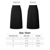 Hobemty Women's Pencil Skirt High Waist Split Back Work Midi