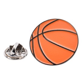 Coloured Basketball Metal Enamel Lapel Pin Badge. Single Unit. XJKB16-16