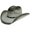 Modestone Traditional Bangora Rodeo Straw Cowboy Hat Stud Hatband 2-Tone