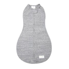 Woombie Original Baby Swaddling Blanket - Soothing, Cotton Baby Swaddle with Zipper - Wearable Newborn Blanket, Twilight Heather Gray, 14-19 lbs