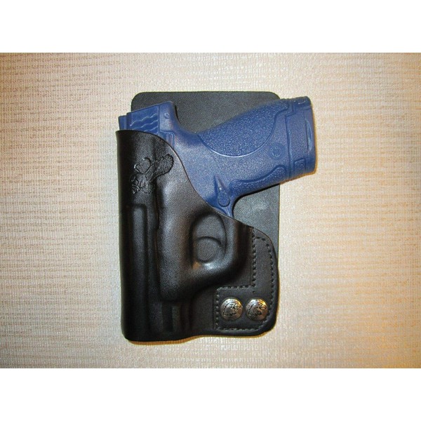 S & W M&P Shield 9MM & 40 Cal. Leather Right Hand, Wallet and Pocket Holster