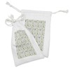 Ambesonne Jasmine Fabric Pouch Set of 2, Exotic Herbal Tea