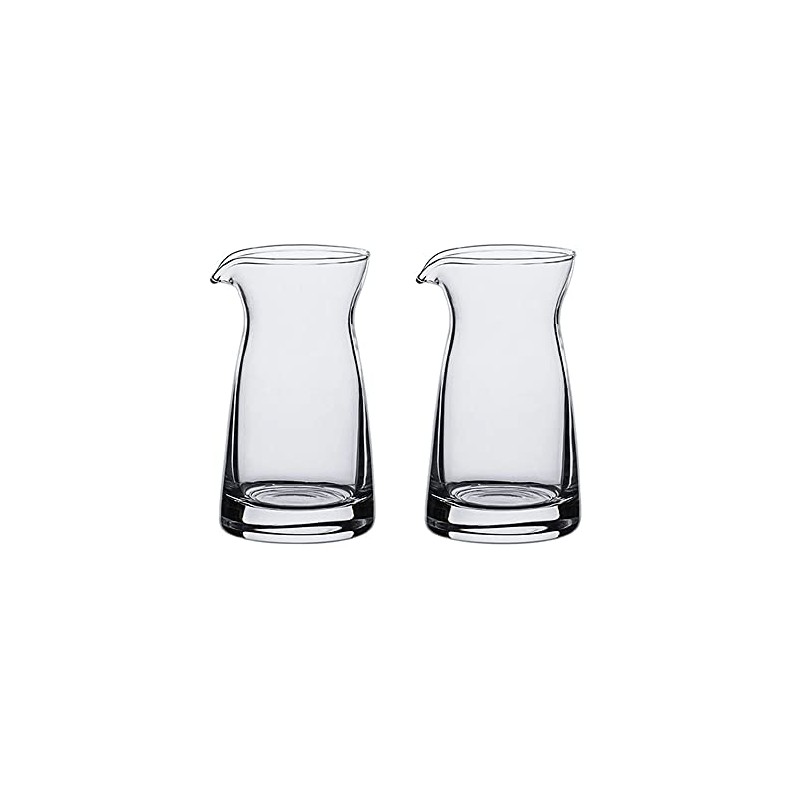 Mozacona 2pcs Glass Creamer Pitcher Sauce Serving Pitcher Milk Creamer