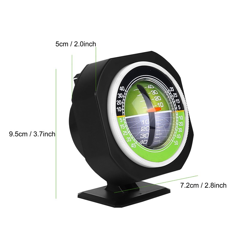 Outdoor Luminous LED Car Inclinometer Angle Slope Meter Balancer Measure