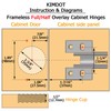 Kimdot Full Overlay 35mm Cup European Hidden Hinge Clip-on Plate