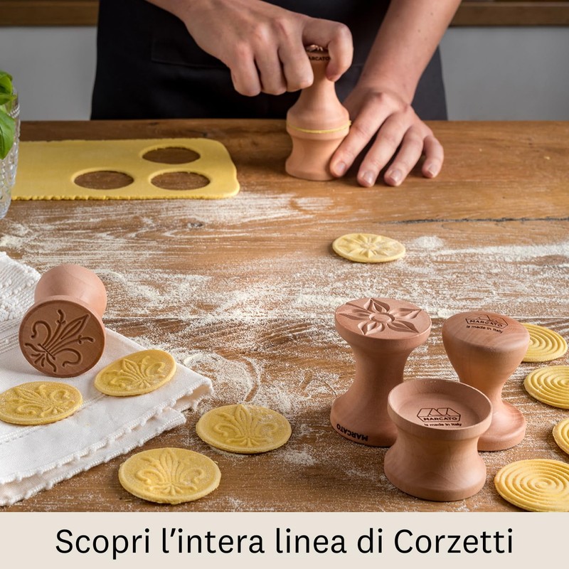 Marcato CZ-GIGL-CLS Corzetto, Forma Giglio, Legno Massello, Linea Premium.