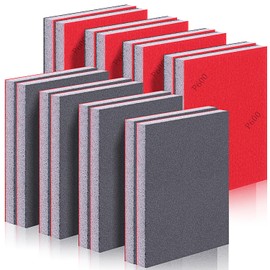 Niuny Schleifschwamm Nass Trocken Schleifpapier Set 16Stk Schleifpads 600 Körnung Schleifschwämme Handschleifblöcke Schleifblock für Holz Trockenbau Metall Farbe Autokarosseriereparatur