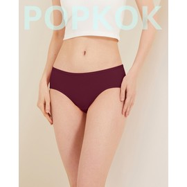 POPKOK Teen Girls Underwear Cotton Brief Panties 6 pack (12-14 Years, Retro Dark)