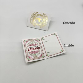 Mini Lapland (White with Gold effect) Passport and Mini Suitcase Reveal Gift bundle (DIY). Perfect for Lapland holiday surprises!