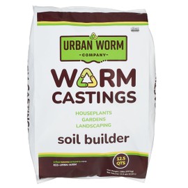 Organic Earthworm Castings by The Urban Worm Company - OMRI-Listed Peat-Free Black Gold to Improve Soil Fertility (15 Pounds)