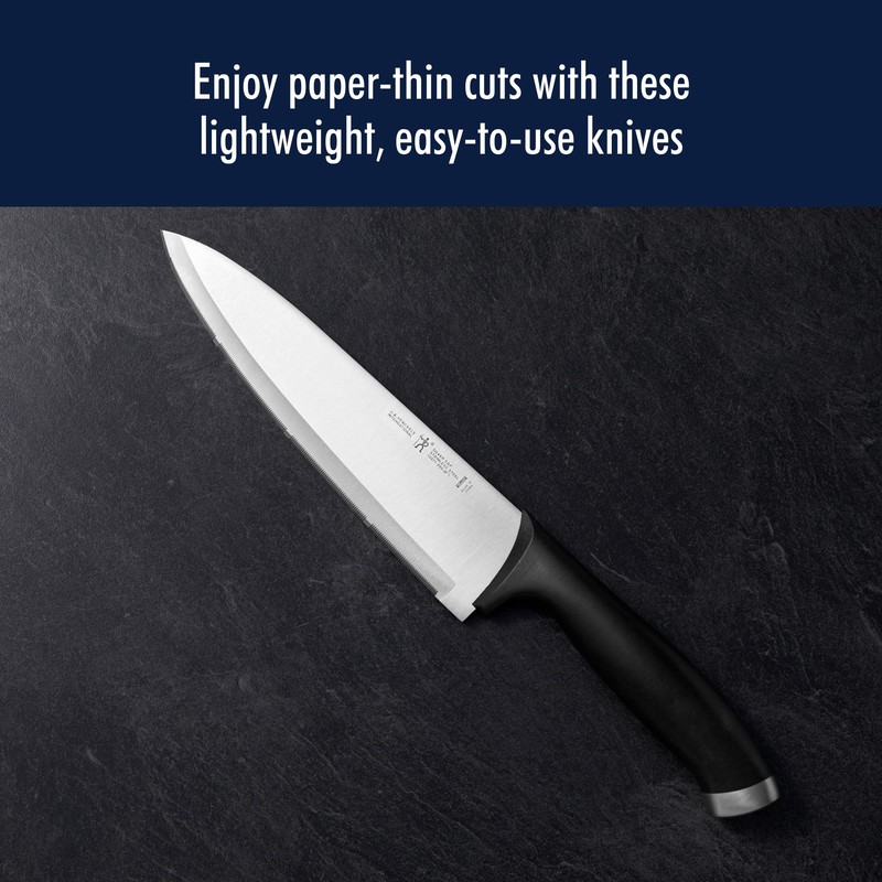 HENCKELS Silvercap Razor-Sharp 3-Piece Kitchen Knife Set, Chef Knife, Paring
