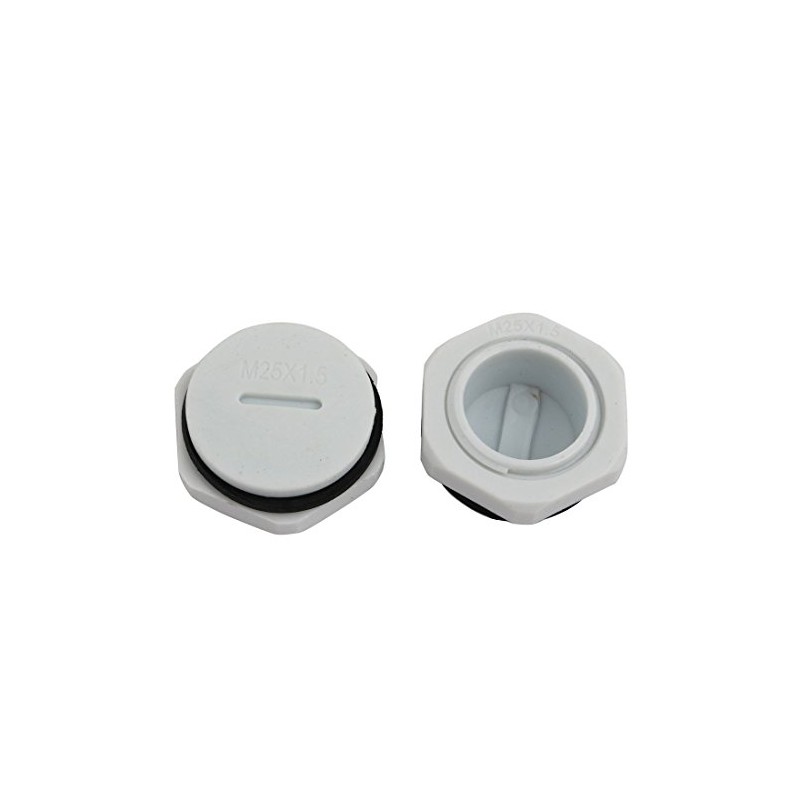 sourcing map GLW-M25 Nylon Male Thread Cable Gland End Cap