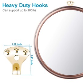 10Pcs Heavy Duty Picture Hangers with Nails, Kinxuanda Professional Picture Hanging Hooks Support up to 100lbs, Premium Hanging Hardware for Clock, Mirror, House Decoration