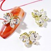 Jie Du 5pcs Nail Art Jewelry Manicure Butterfly Gemstone Three