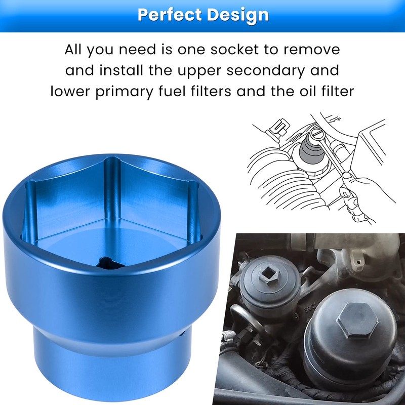 Fuel Filter/Oil Filter Socket 24mm / 36mm Reversible Fuel Filter