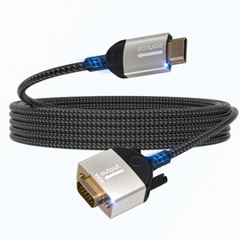 Lumivtx HDMI to VGA Cable 1.5 m, Disposable HDMI to VGA D SUB 15 Pin Cable, HDMI to VGA Cable Compatible for Connecting PC, Laptop and Other HDMI Devices to 1080P @ 60Hz VGA Monitor/Projector/HDTV