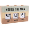 Pavilion - You're The Man - Perpetual Wooden Desk Calendar