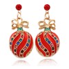 cocojewelry Christmas Ornament Bow Post Dangle Earrings