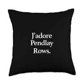 Designtigrate Lifting J'Adore (I Love) Pendlay Rows, Funny Minimalist Throw Pillow, 18x18, Multicolor