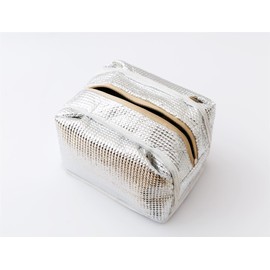 Vinsani Insulated Striped Canvas Thermal Lunch Bag Reusable Portable Cooler Bag Lightweight Convenient Foldable for Work School Picnic Office Adults & Kids – Cream