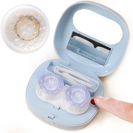 iGeyzoe Contact Lens Cleaner Machine, Portable Contact Lens Cleaner with Mirror Tweezers Remover Tool for Soft Contact Lens/Colored Contact Lens/RGP Lens/OK Lens