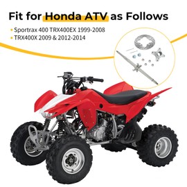 M MAT Rear Axle Shaft & Rear Brake Rotor Disc W/Flange Hub for Honda TRX400X 2009 & 2012-2014 Sportrax 400 TRX400EX 1999-2008 42310-HN1-A40 43120-HN1-A20 43251-HN1-003